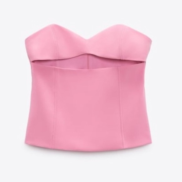 ZARA Barbie pink cut out corset bustier 2023 - Picture 5 of 8